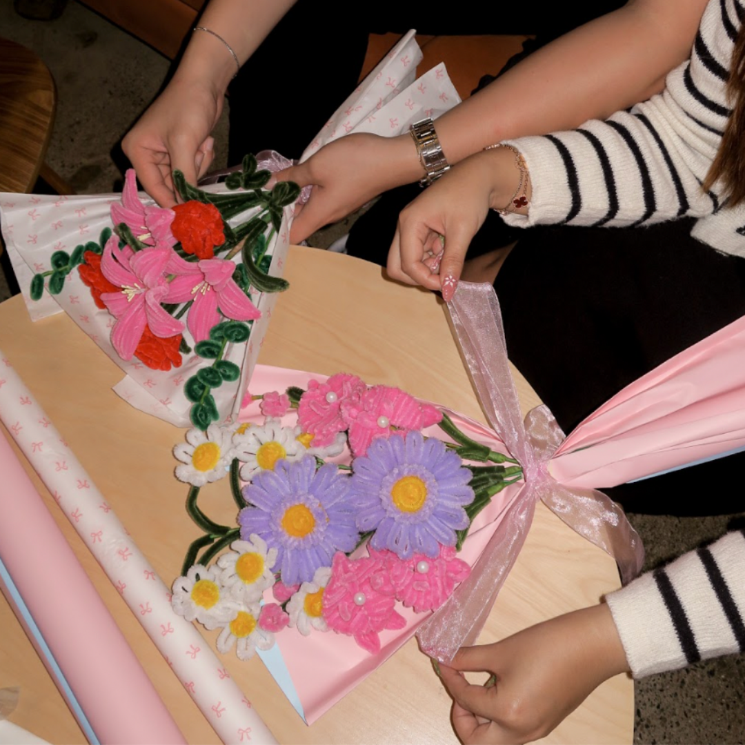 Flower Bouquet Arranging at Odd Cafe