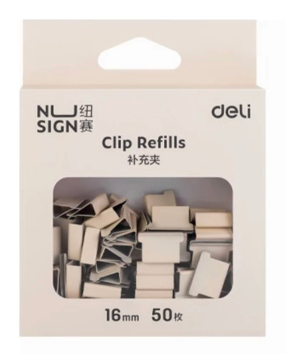 Deli Clip Refills, 16mm, 50pcs