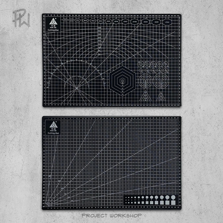 This A3 Cutting Mat is perfectly compatible with rotary cutters, rulers, and utility knives. Its core layer is made of white hard PVC material, able to withstand the toughest of cuts and ideal for heavy-duty use.