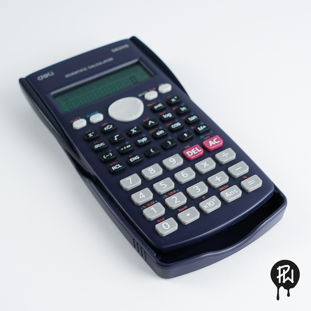 Deli D82MS 10+2 Digits Scientific Calculator Dark Blue