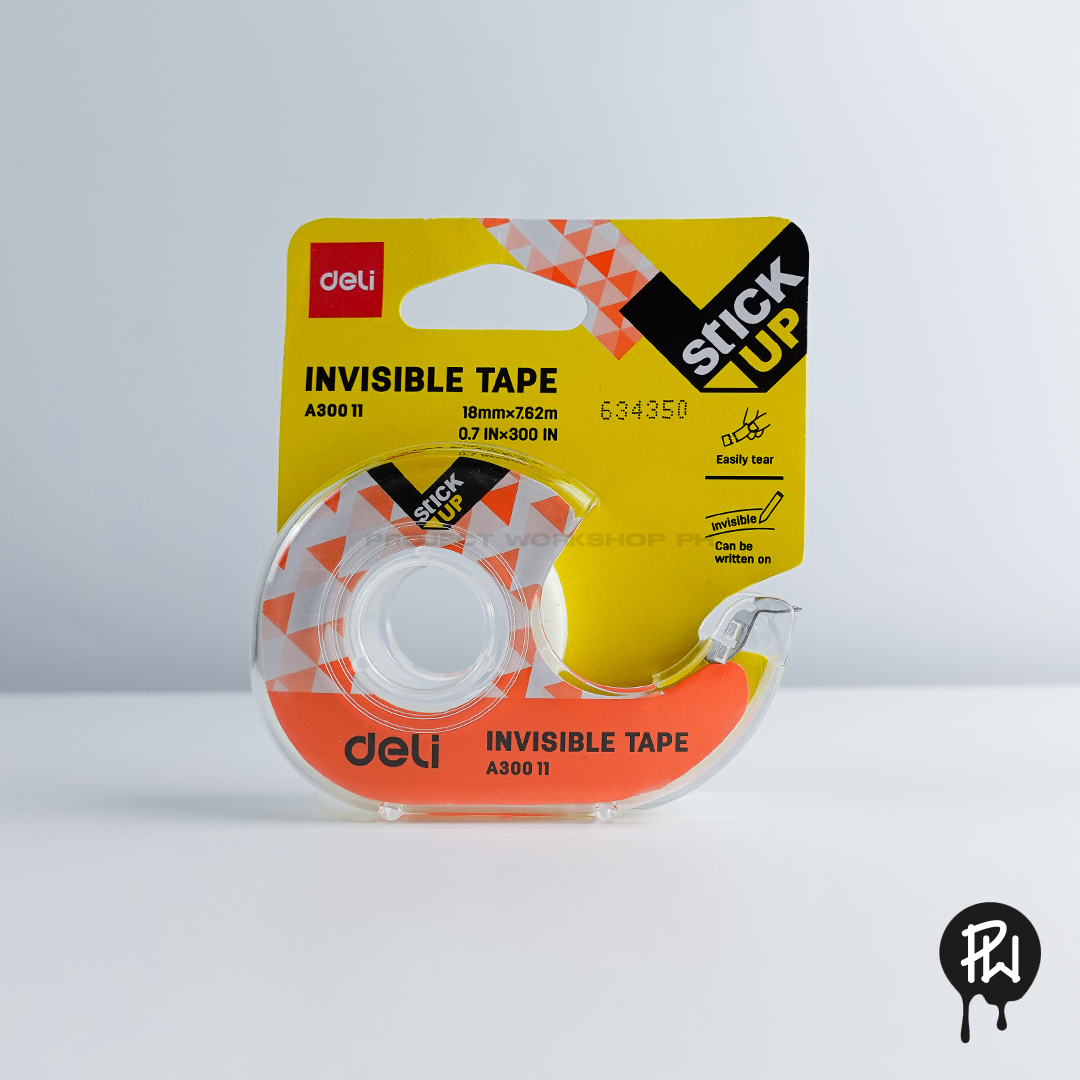 Deli Invisible Tape with Dispenser 0.7-in x 300-in