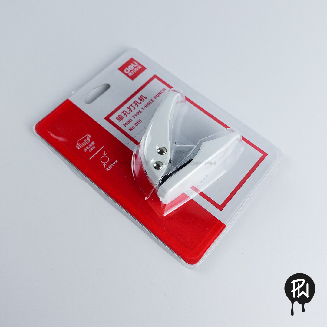 Deli Mini 1-Hole Punch 10 sheets, 6mm