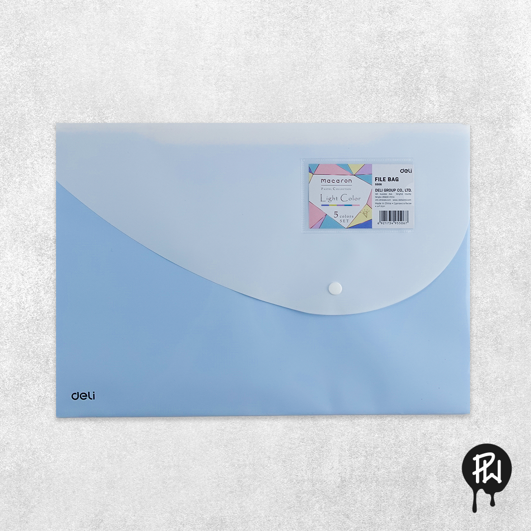 Deli Plastic Envelope Long Button FC