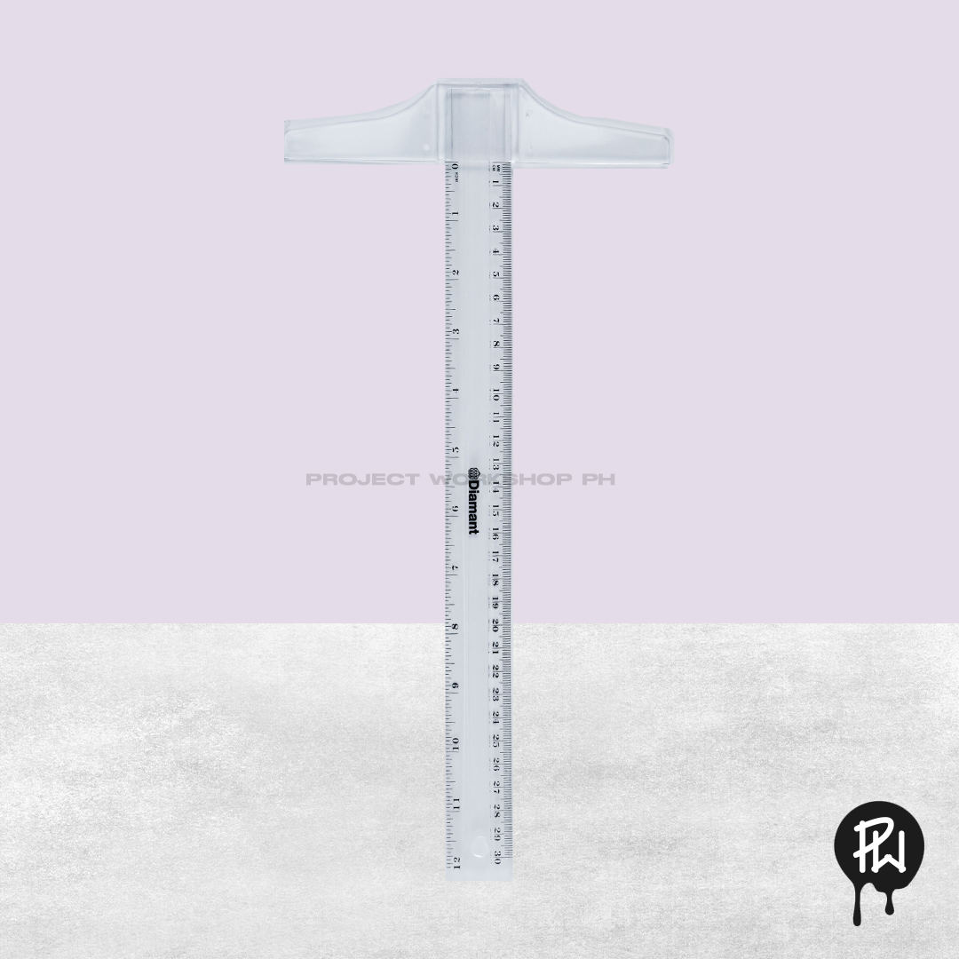 Diamant T-square Plastic w/ Removable Head 12"