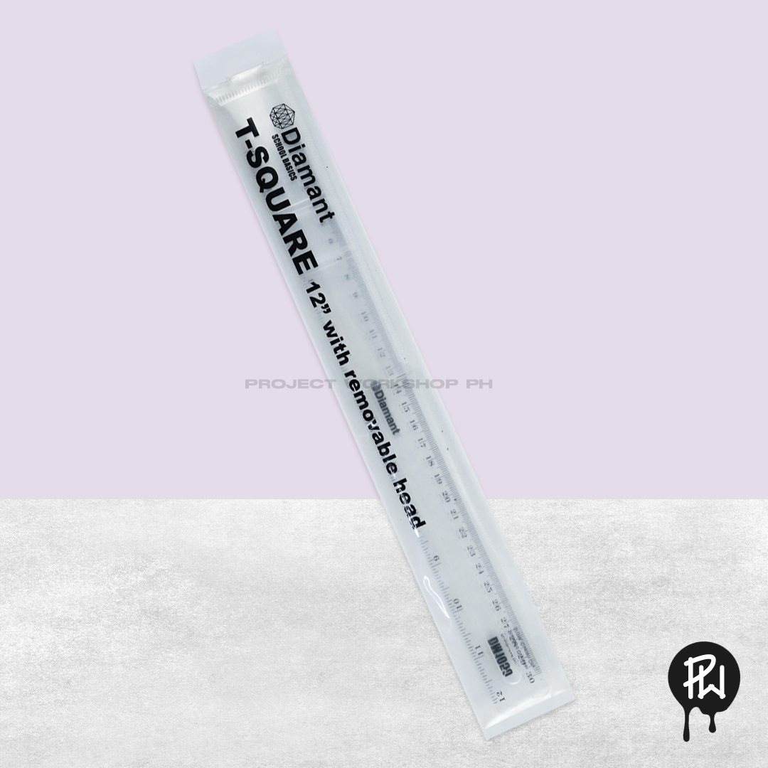 Diamant T-square Plastic w/ Removable Head 12"