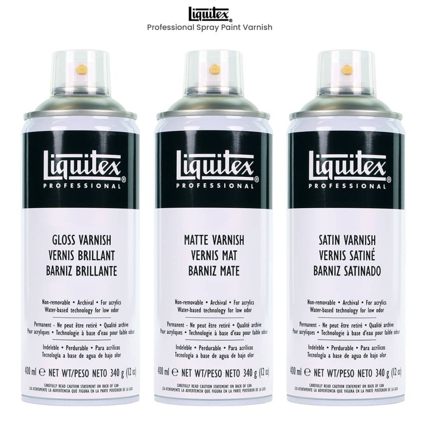 Liquitex Spray Paint Varnish 400ml (Gloss, Matte)