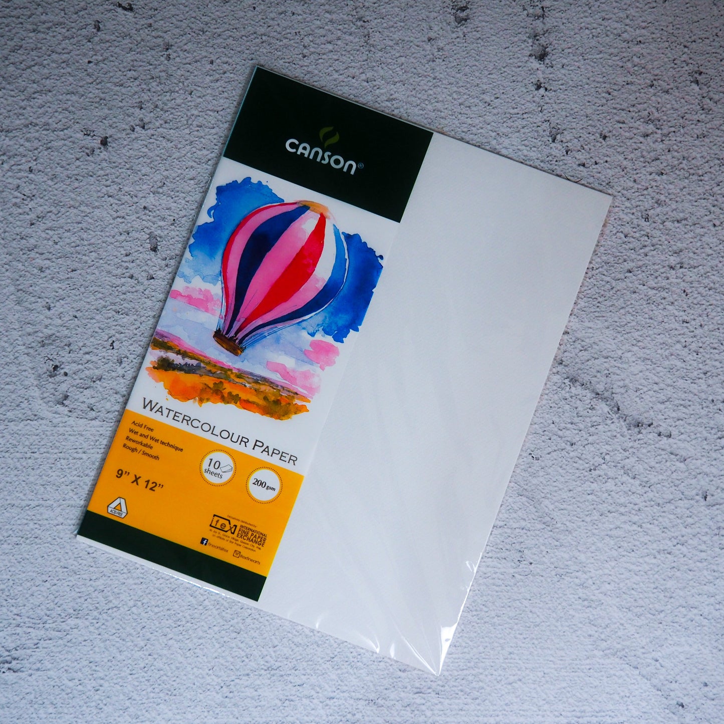 Canson Watercolor Paper ( WC Paper ) 200gsm/12x18 or 9x12/10sh