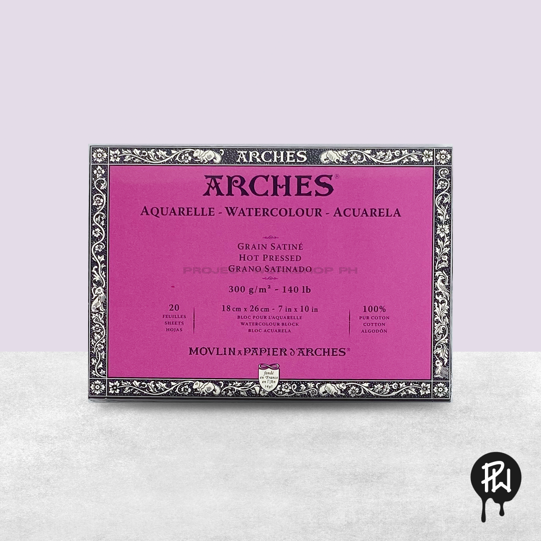 Arches Block Hot Pressed White 300g/7x10/20sh