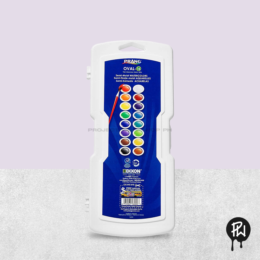 PRANG Watercolor Set (16 Colors, Refill Strip of 8 Colors)