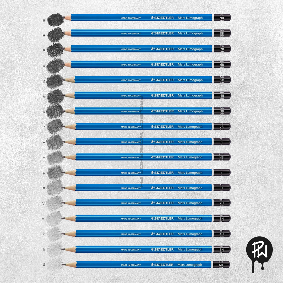 Staedtler Mars Lumograph Graphite Pencils (12B-6H)