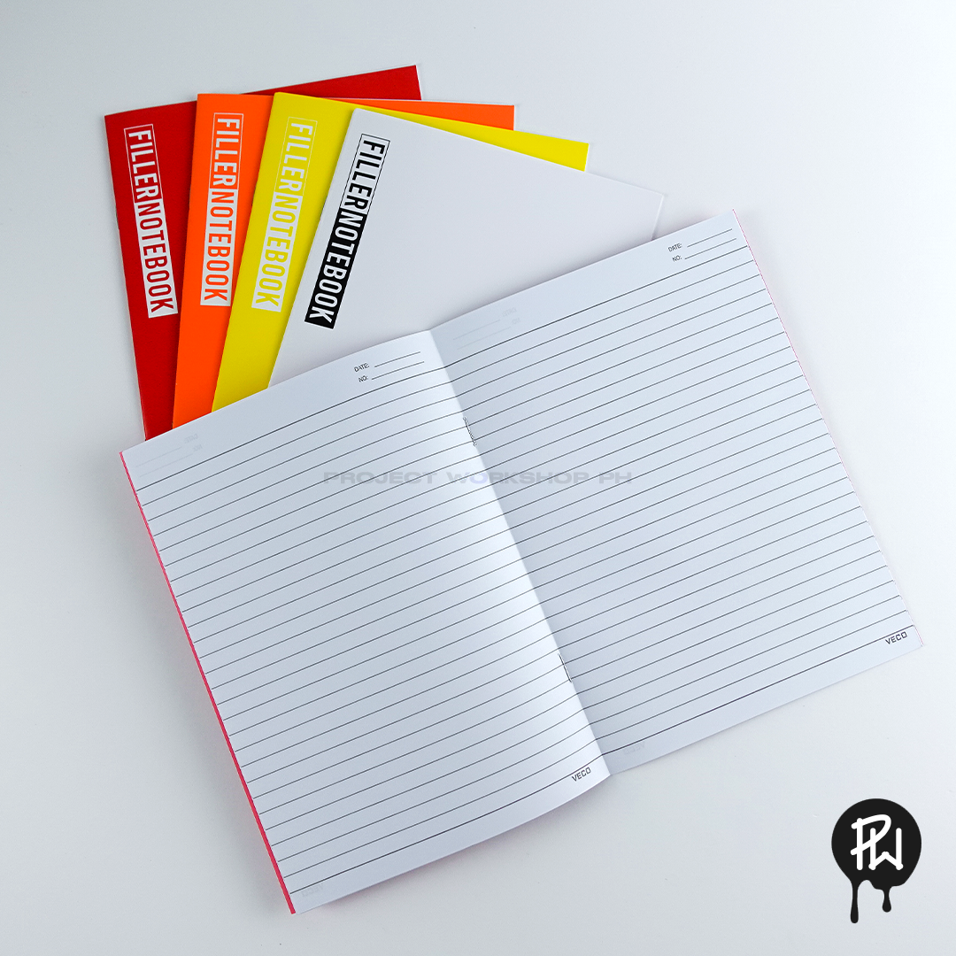 Veco Filler Lined Notebook, 6-in x 8-in, Assorted Colors, Set of 5