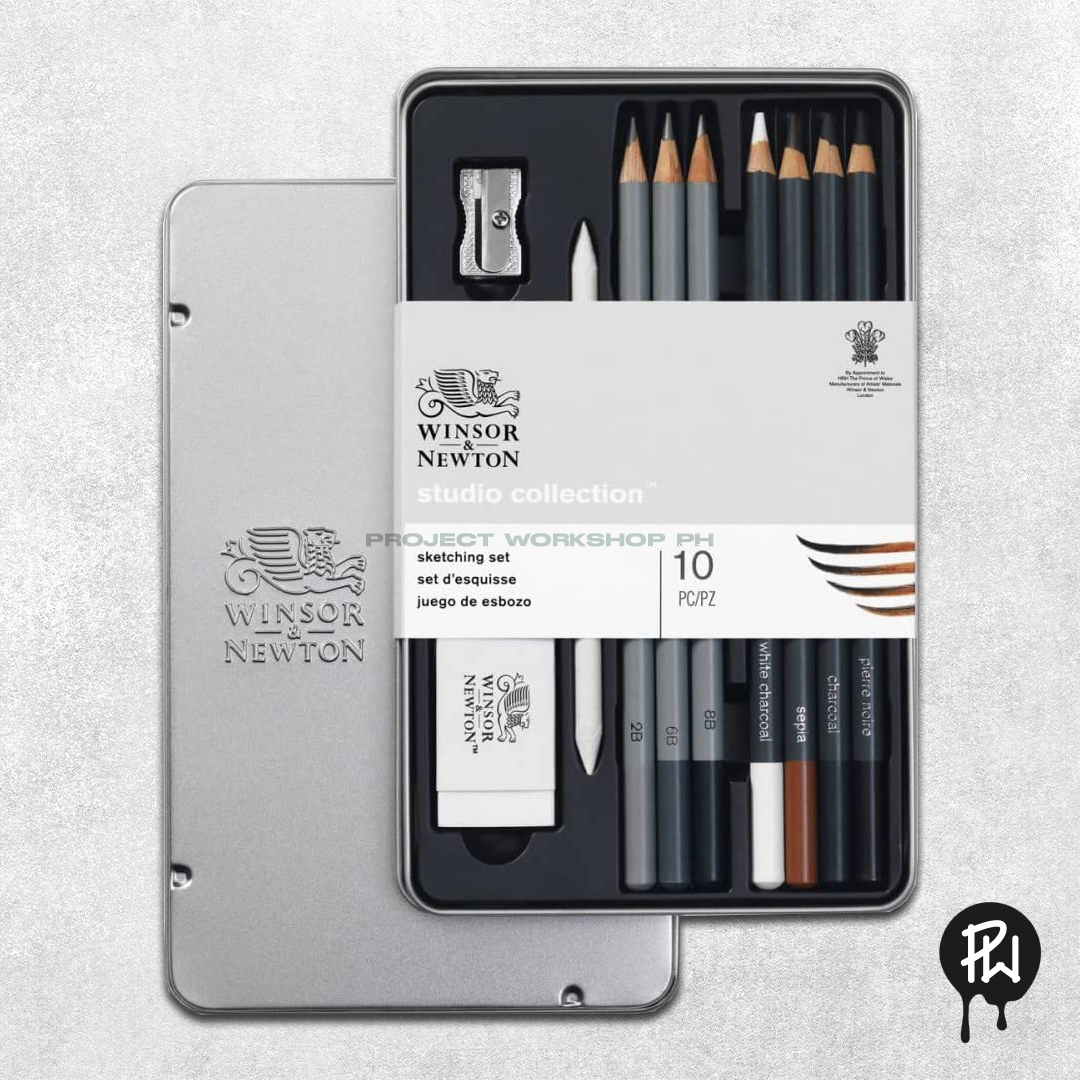 Winsor & Newton Sketching Pencil x10 Tin Set