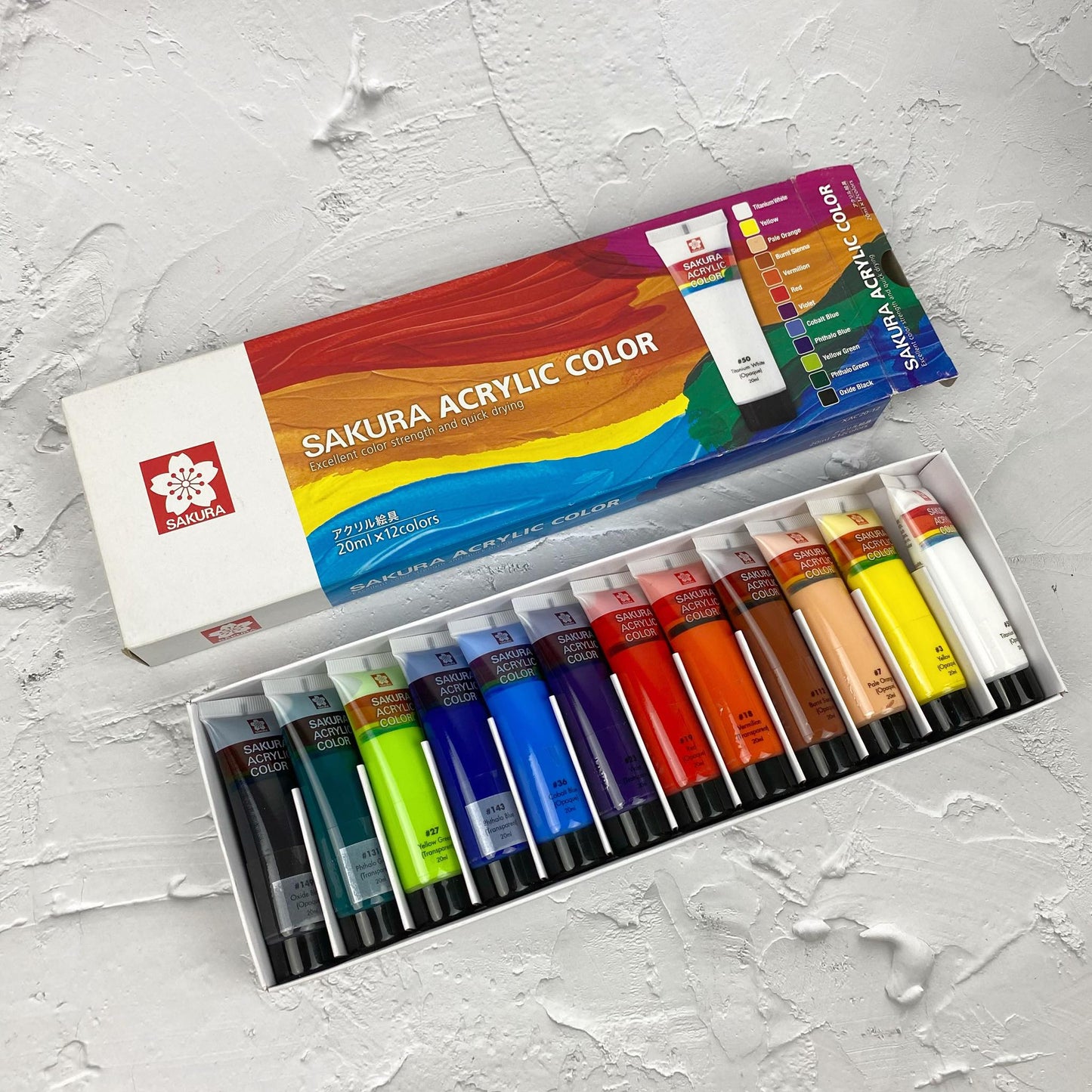 Sakura Acrylic Color 20ml/12 Color Set