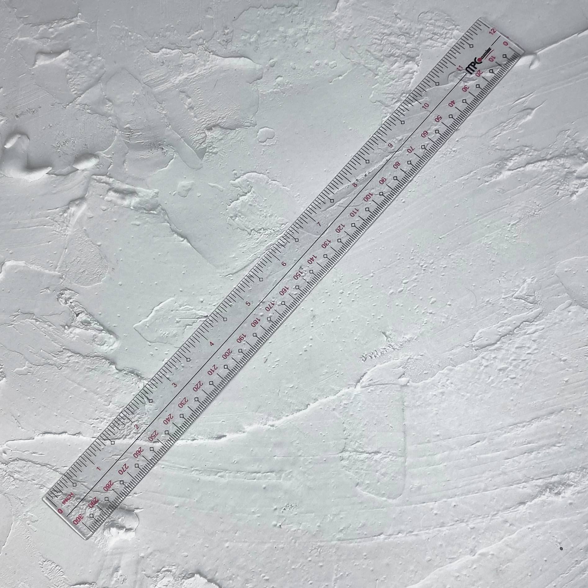 12 Plastic Transparent Ruler