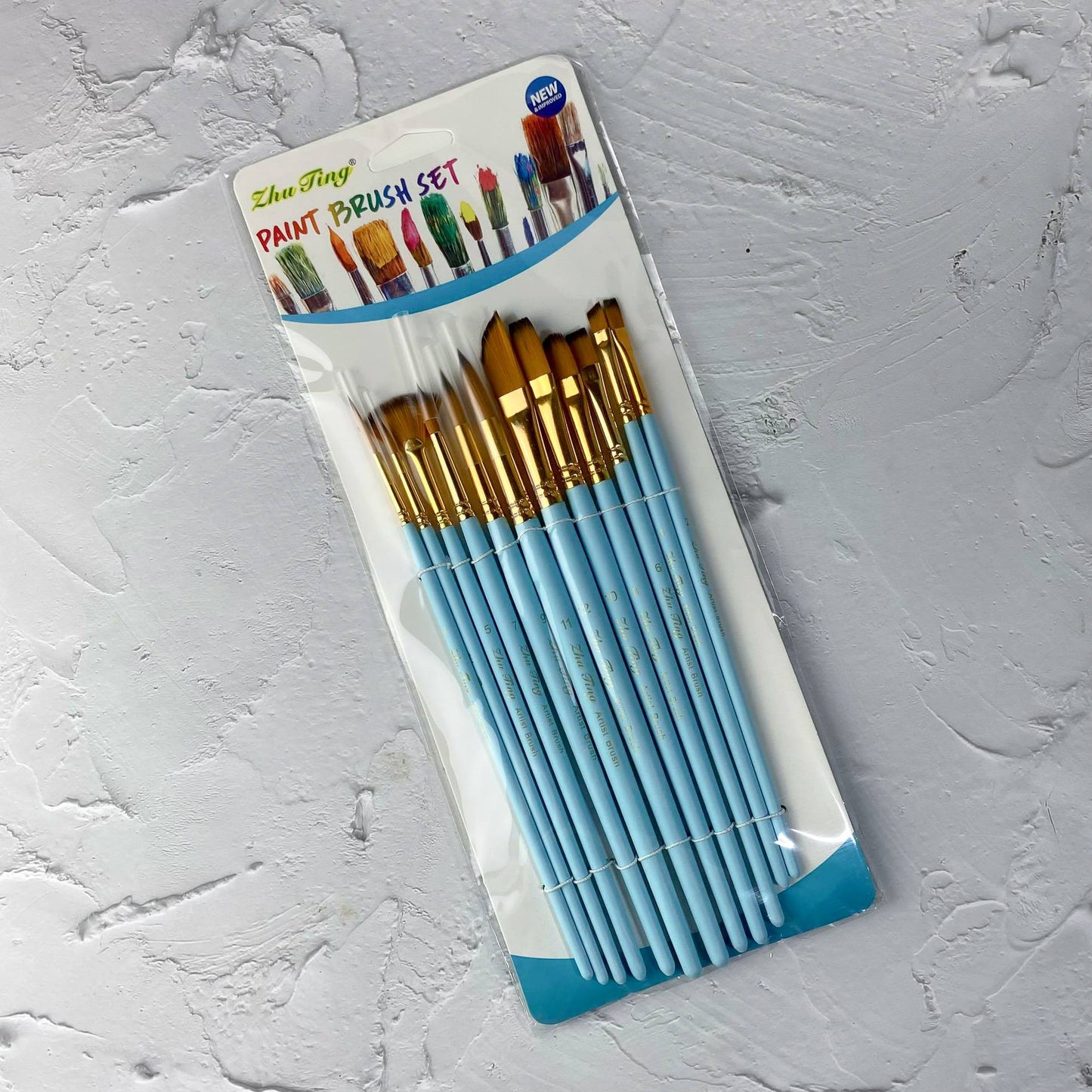 Fine Detail Multi-Paint Brush Blue 12 Set
