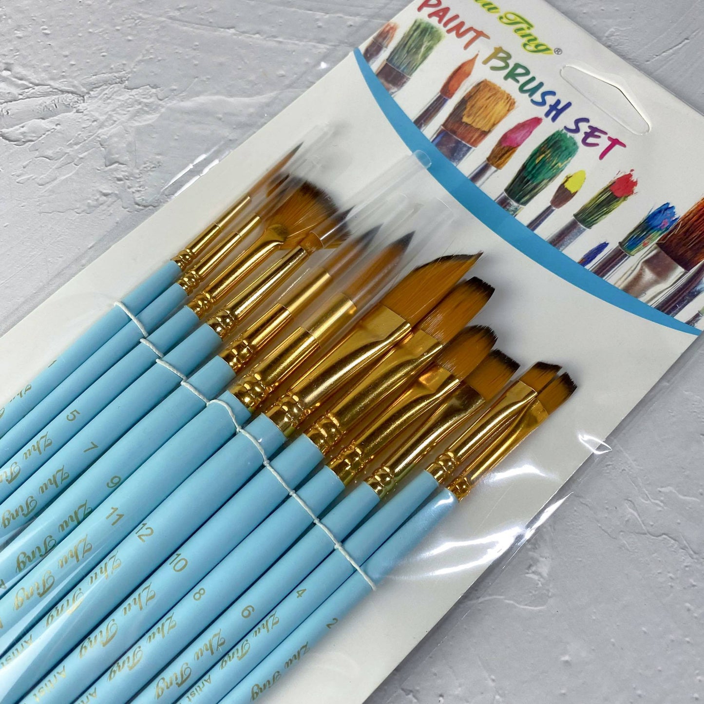 Fine Detail Multi-Paint Brush Blue 12 Set