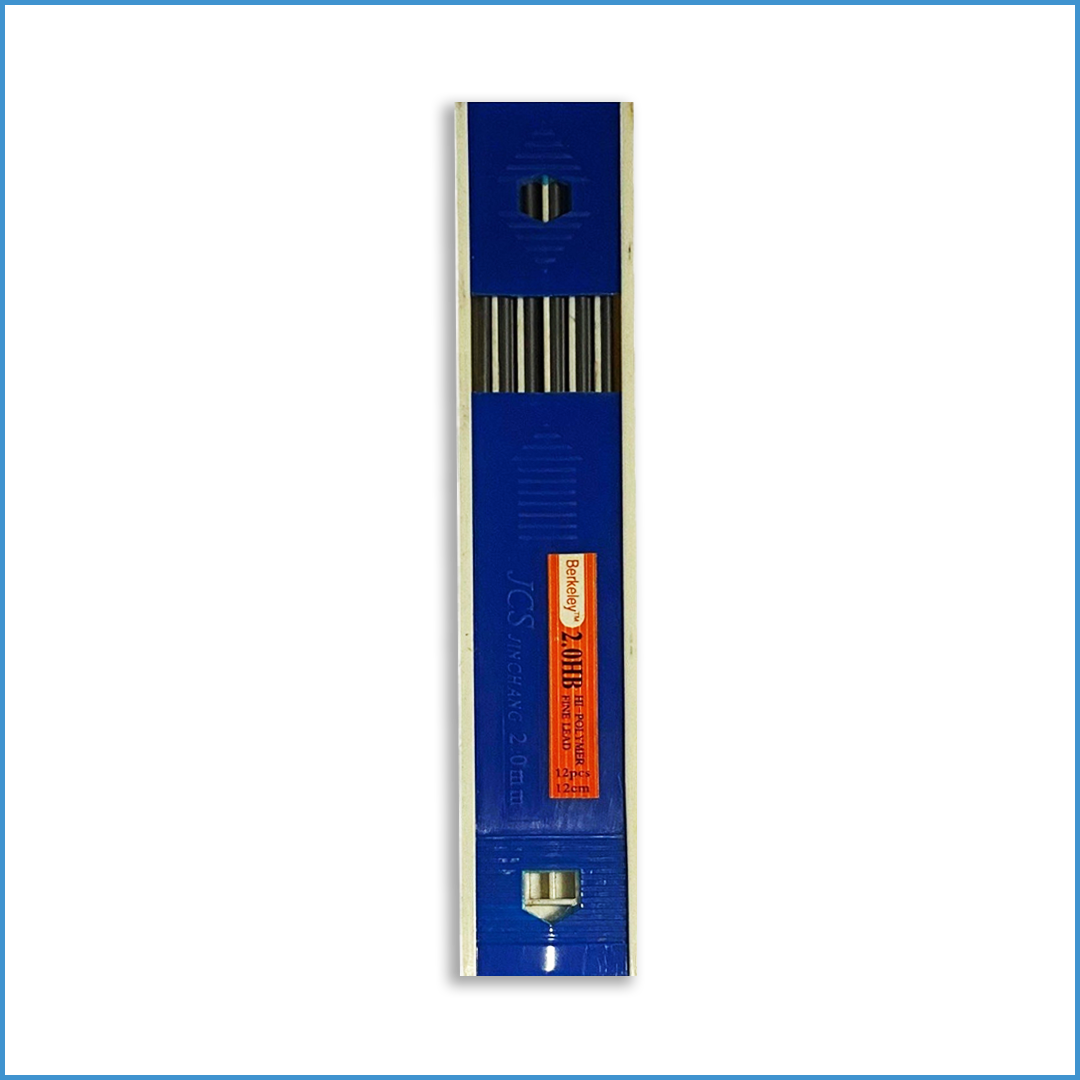 Berkeley Clutch Pencil Refill Full Lead 2.0mm Lead size: 2.0mm A good range of 2mm lead suitable for writing, sketching and drawing. Intense black yet easily erasable. Smooth surface produces no dust.
