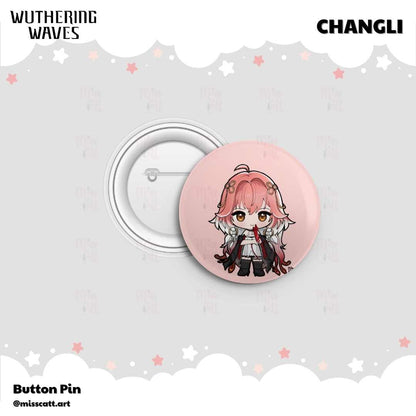 MissCatt Wuthering Waves Button Pin