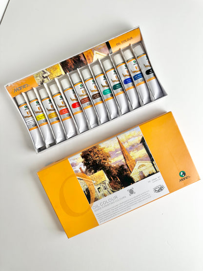 Marie's 12x12ml Assorted Acrylic, Oil or Gouache Paint Set