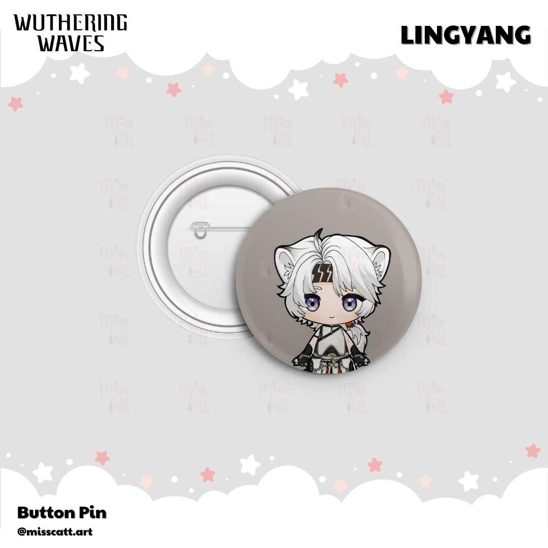 MissCatt Wuthering Waves Button Pin