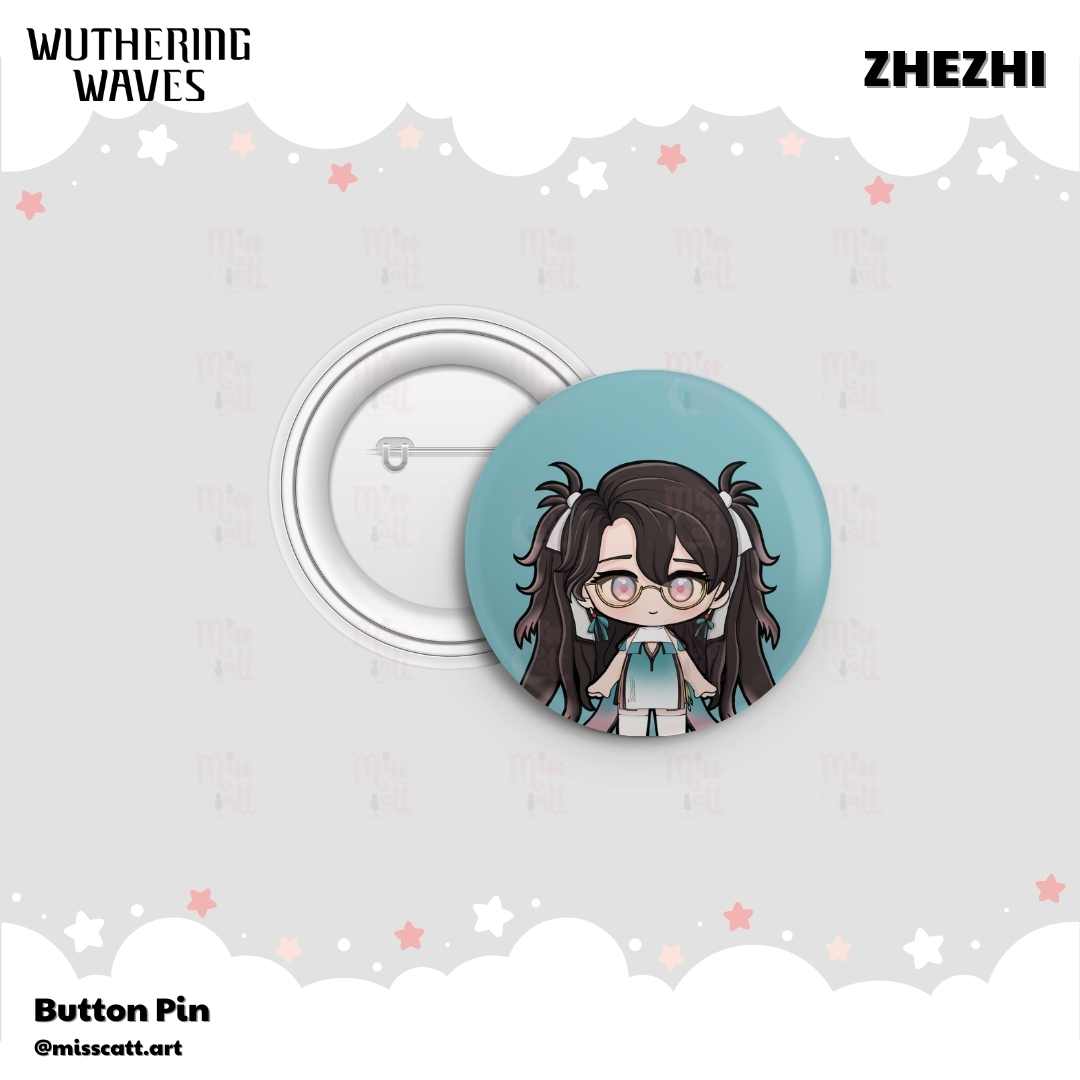 MissCatt Wuthering Waves Button Pin