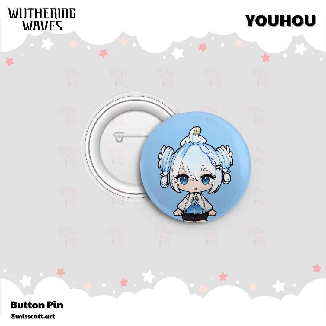 MissCatt Wuthering Waves Button Pin