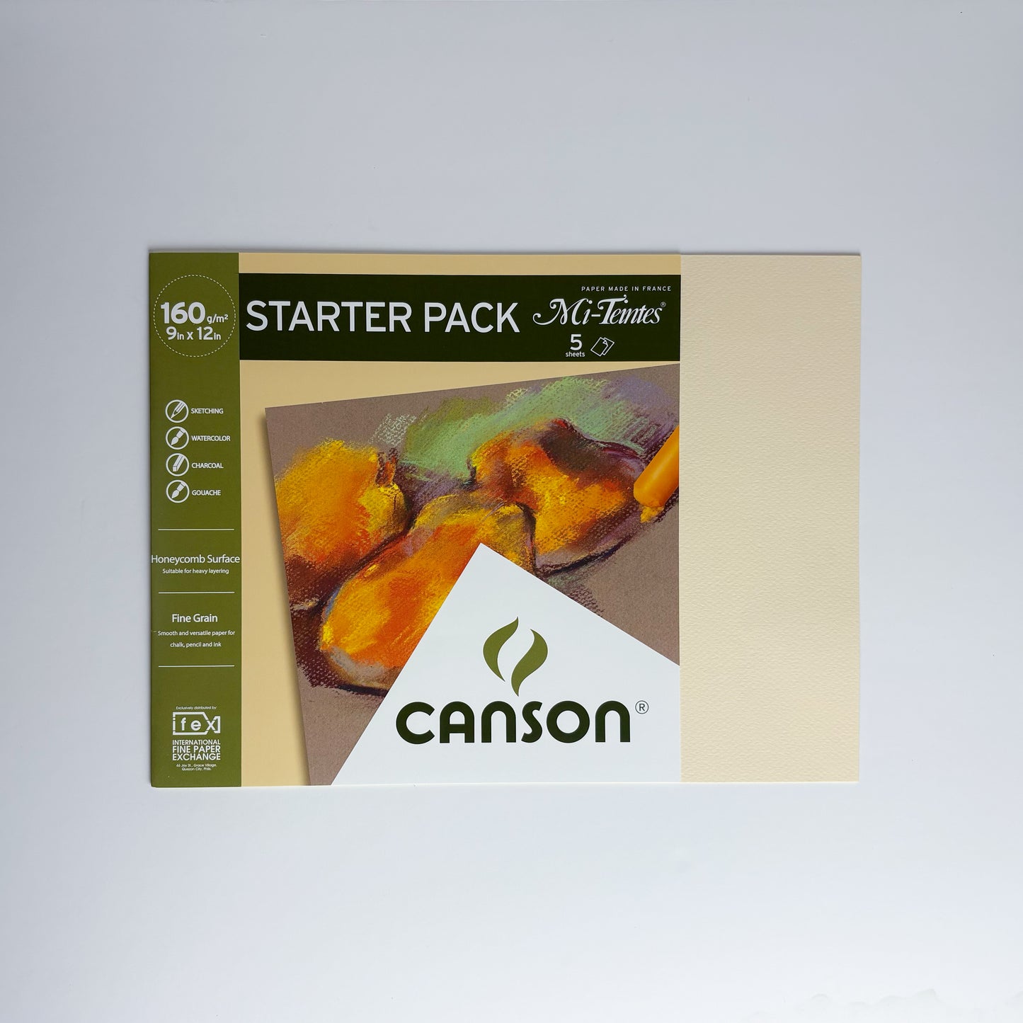 Canson Starter Pack Mi-Teintes 160g/9x12/5sh