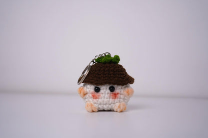 Crochet Mushroom Keychain