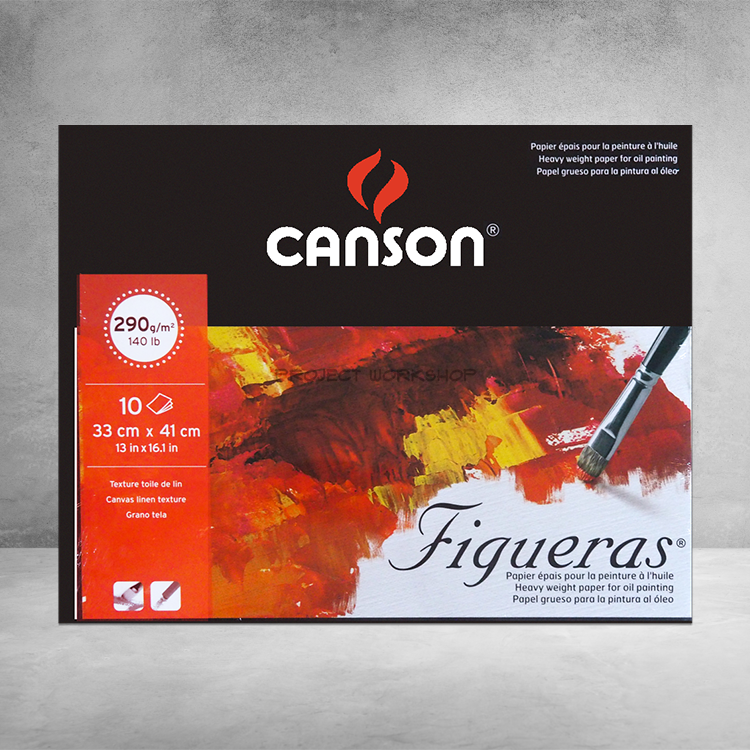 Canson Figueras Pad White 290gsm, 13x16.1in, 10sheets