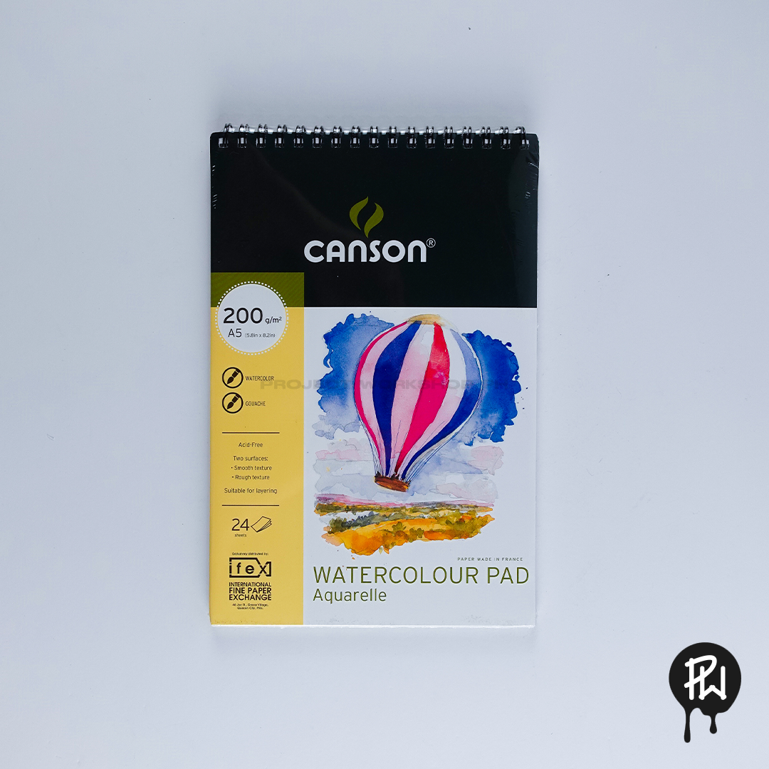 Canson Watercolor Pad 200gsm, A5, 24sh