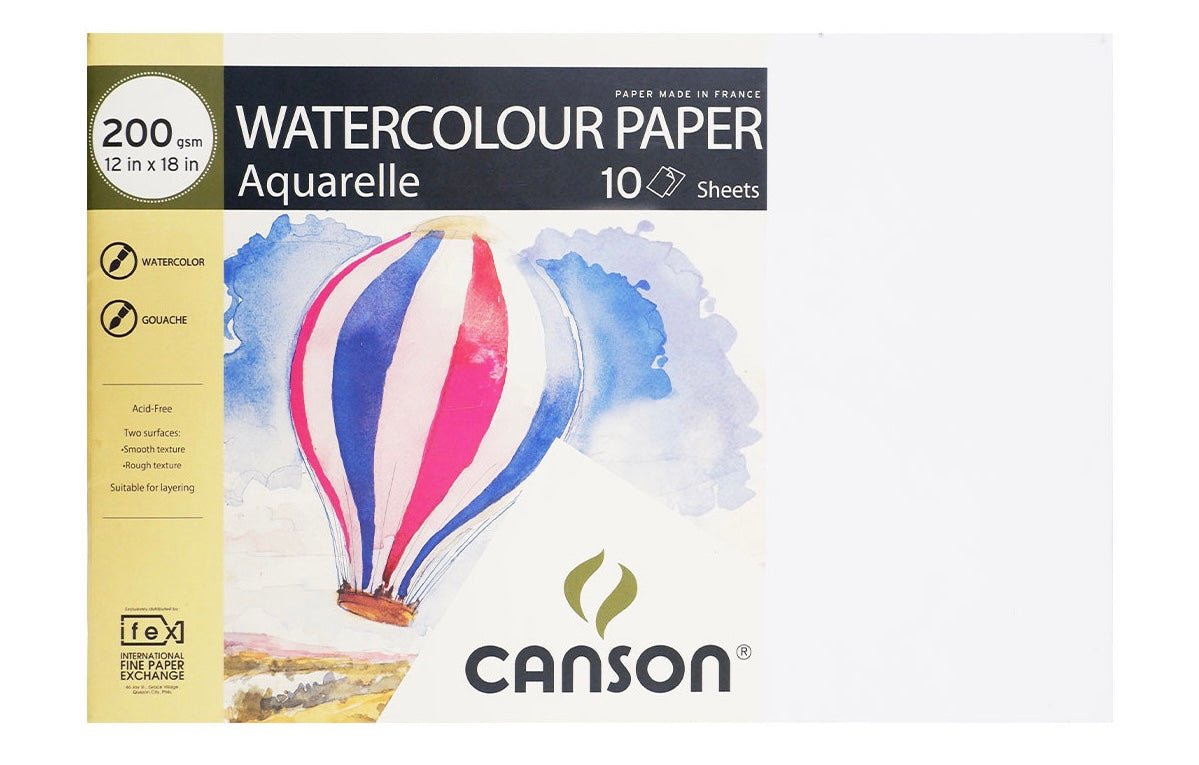 Canson WC Paper 200gsm/12x18 or 9x12/10sh