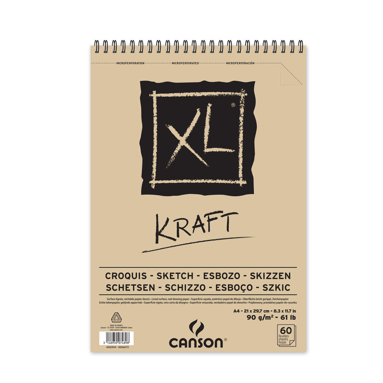 Canson XL Kraft A4 Pad 90g 60sh