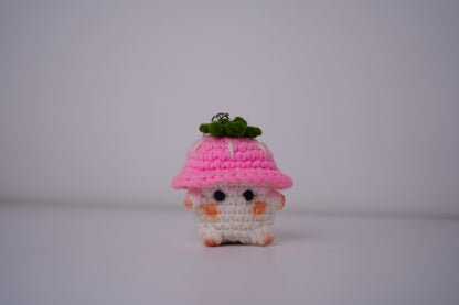 Crochet Mushroom Keychain