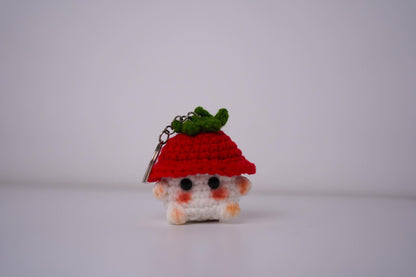 Crochet Mushroom Keychain