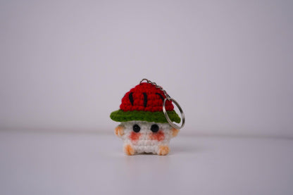 Crochet Mushroom Keychain