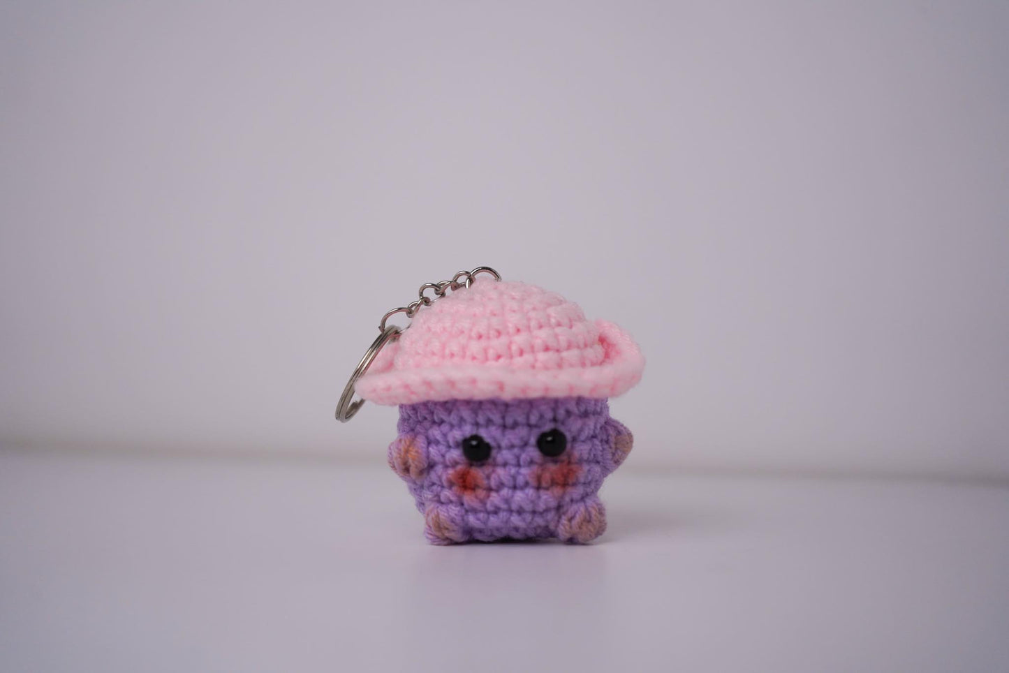 Crochet Mushroom Keychain