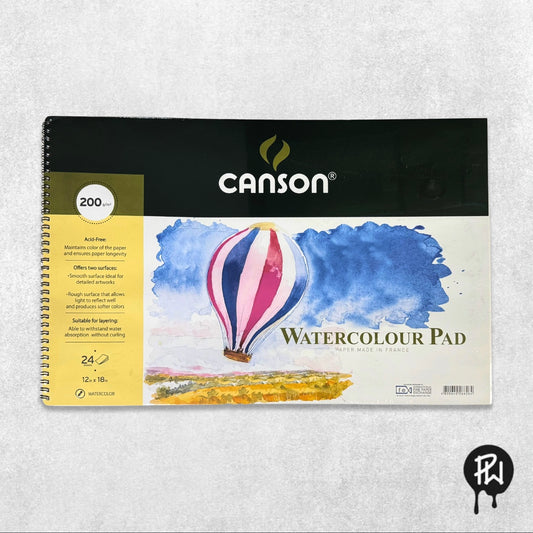 Canson Watercolor Pad 200gsm, 12x18in, 24sh