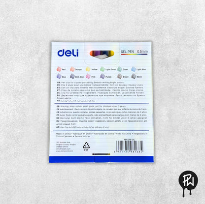 Deli Gel Pen 0.5mm, 12 Colors