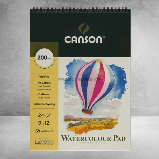 Canson Watercolor Pad 200gsm/9x12/24sh