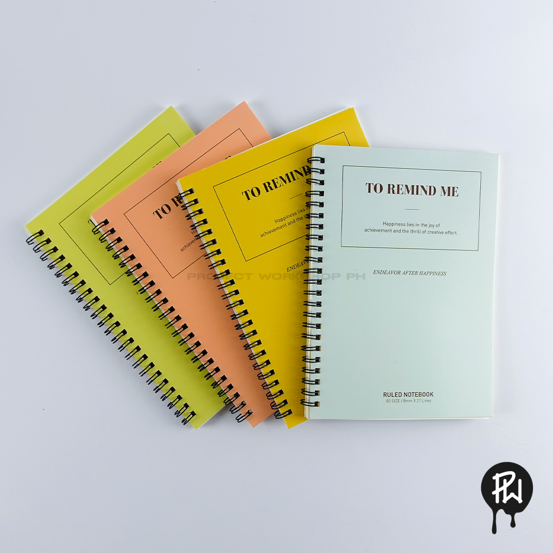 Ruled Notebook A5, 8mm x 21 Lines (Random Color) – Project Workshop PH