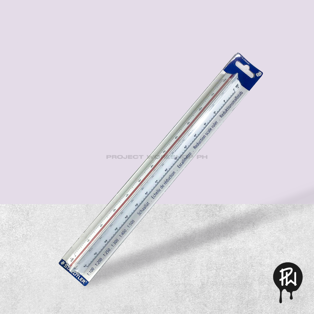 Staedtler Triangular Scale ruler (1:100, 1:200, 1:250, 1:300, 1:400, 1:500)