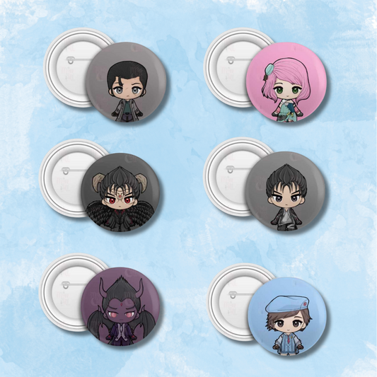 MissCatt Tekken Button Pins