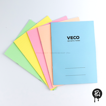 Veco Filler Lined Notebook, 6-in x 8-in, Assorted Colors, Set of 5