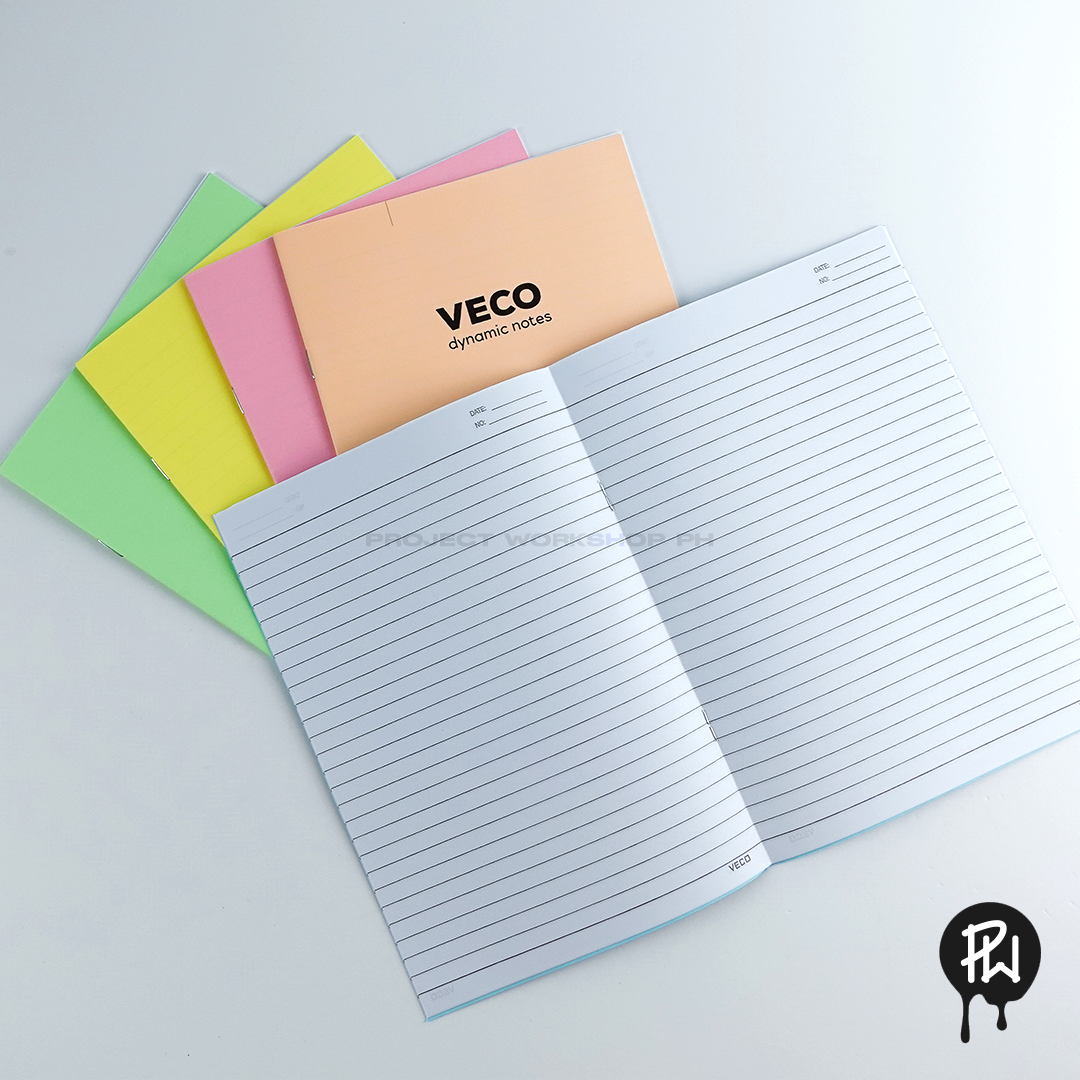Veco Filler Lined Notebook, 6-in x 8-in, Assorted Colors, Set of 5