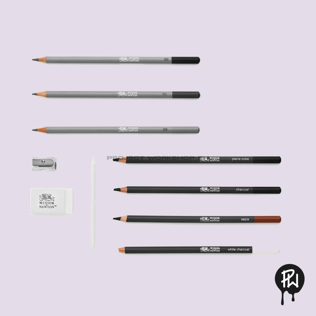 Winsor & Newton Sketching Pencil x10 Tin Set