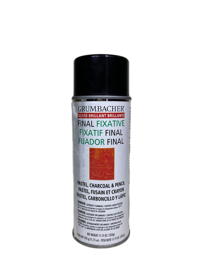 A final fixative gloss for pastel, charcoal and pencil works.  Final fixatives are used to fix and protect dry media such as pastels, charcoal, pastel pencils and graphite from smudging and rubbing off. Final fixatives come in glossy and matte finishes.  Project Workshop PH Creating Possibilities, Celebrating Art