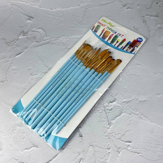 Fine Detail Multi-Paint Brush Blue 12 Set