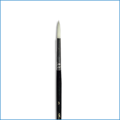 Berkeley Round Brush 777R #3 Berkeley Brush is a round brush with a synthetic nylon. Different sizes and uses. Perfect for watercolor, charcoal, acrylic paint and oil paint.