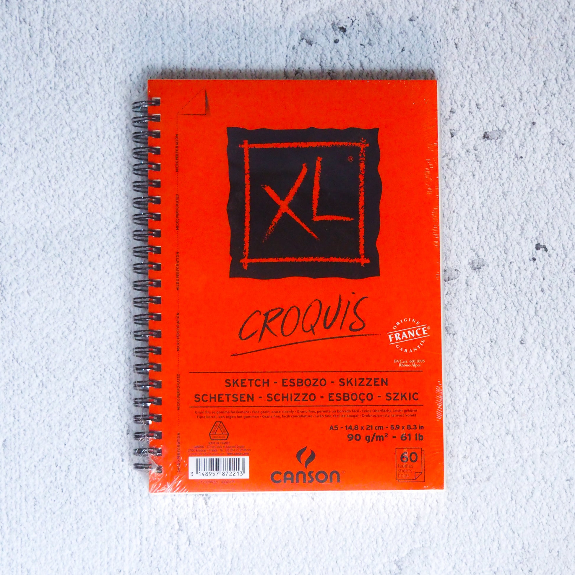 Spiral Sketch Album - A5 Size, 50 Sheets, Microperforated, Fine Grain 90g Paper