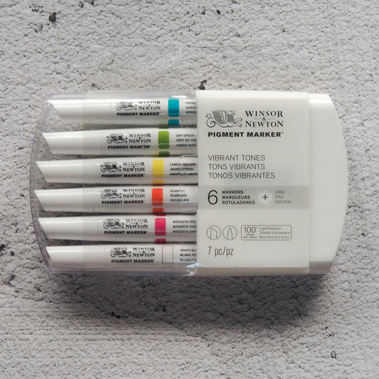 Winsor & Newton Pigment Marker Vibrant Tones 6s